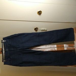 NYDJ Straight Leg Jeans Dark Blue Wash Sz 8
